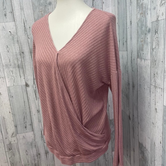 Womens Size Large Lightweight Ribbed Rayon PolyBlend Long Sleeve Sweater - Picture 1 of 5